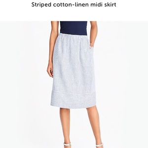 J. Crew Factory Striped Skirt with Pockets!